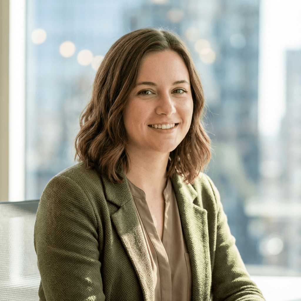 Amara Okafor, office manager in Canary Wharf